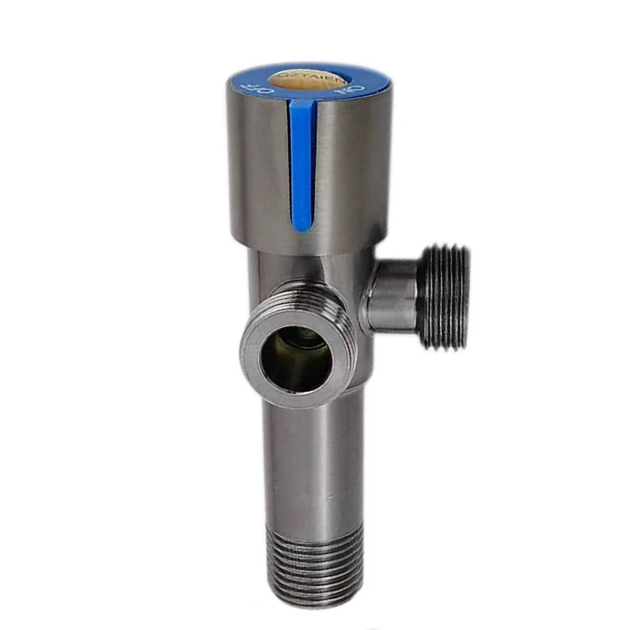 Agbatịpụrụ ụzọ atọ ntụgharị Valve Hot na Cold Color Mark Handle