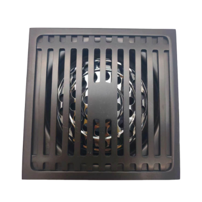 Gun Grey Square Deodorizing Floor Drain