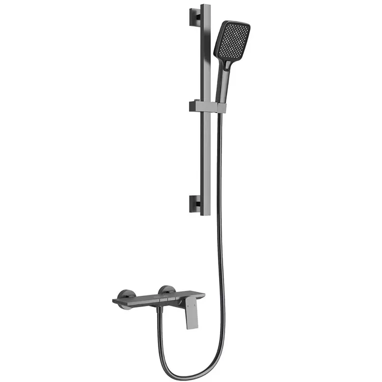 Gunmetal Grey Square ịsa ahụ nwere ogwe ihe mmịfe na-agbanwe agbanwe