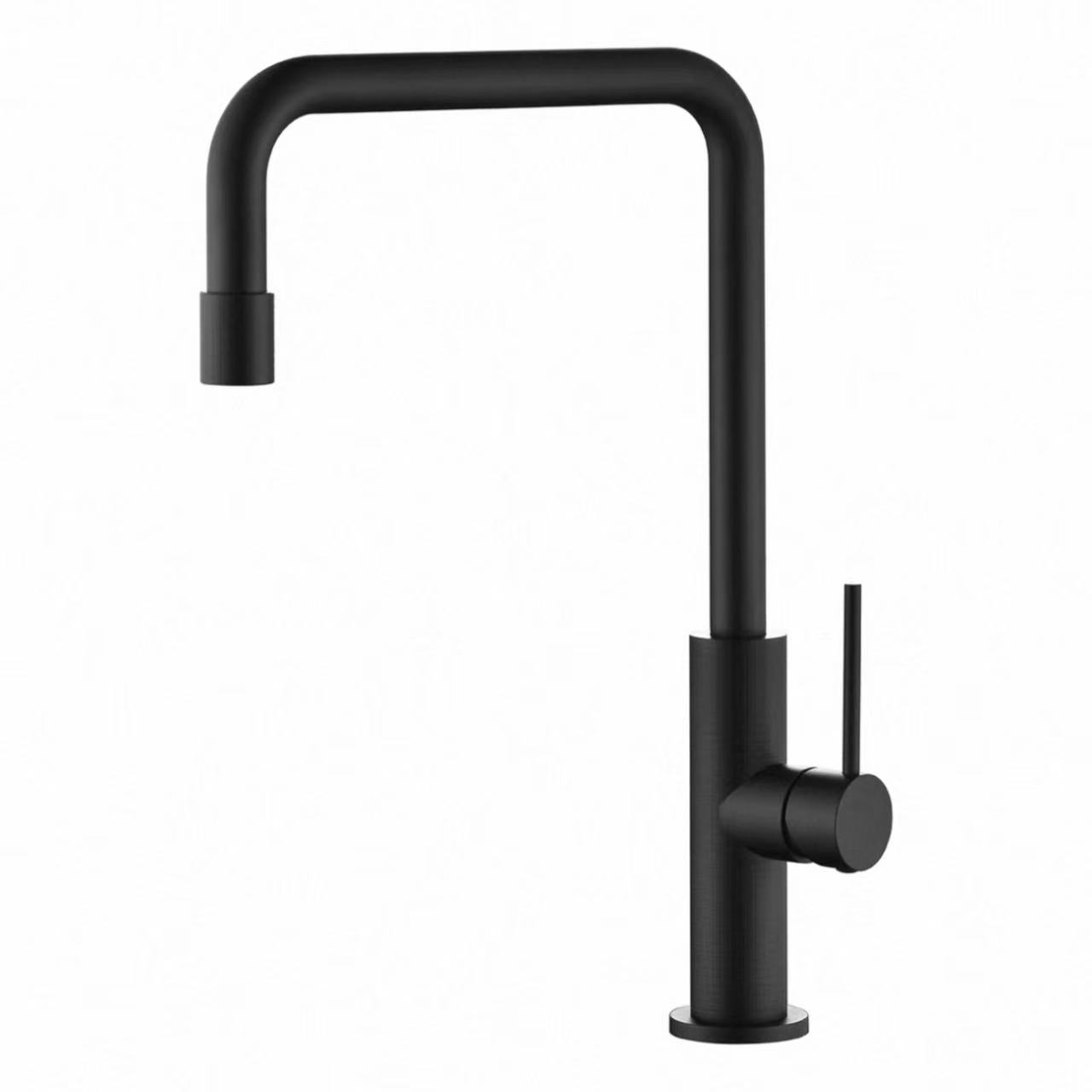 Obere L-Ọkpụkpọ Tube Knurled Kitchen Hot and Cold Faucet