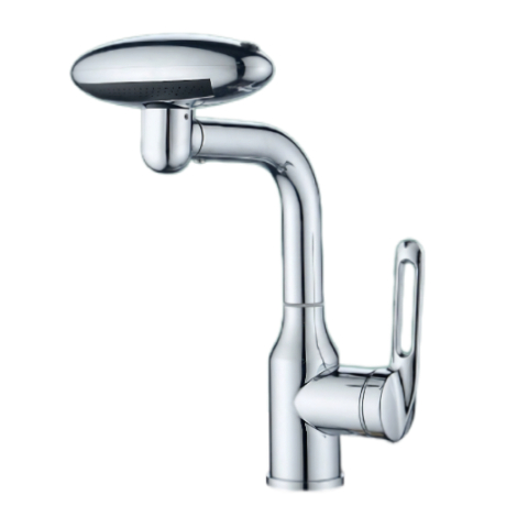 Igwe mmiri Silver Top Spray Basin Faucet