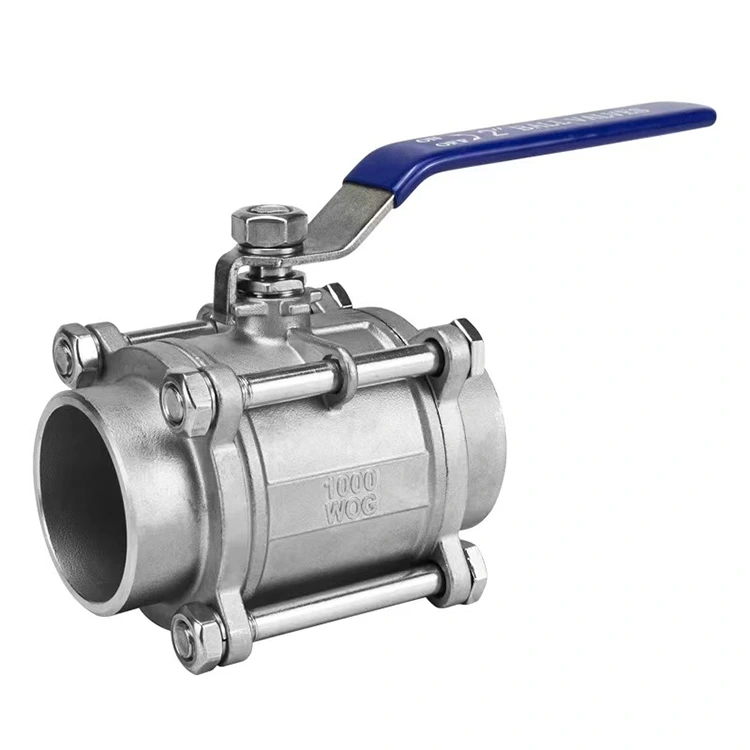 Wụnye ngwa ngwa 3PC Butt-Weld Ball Valve