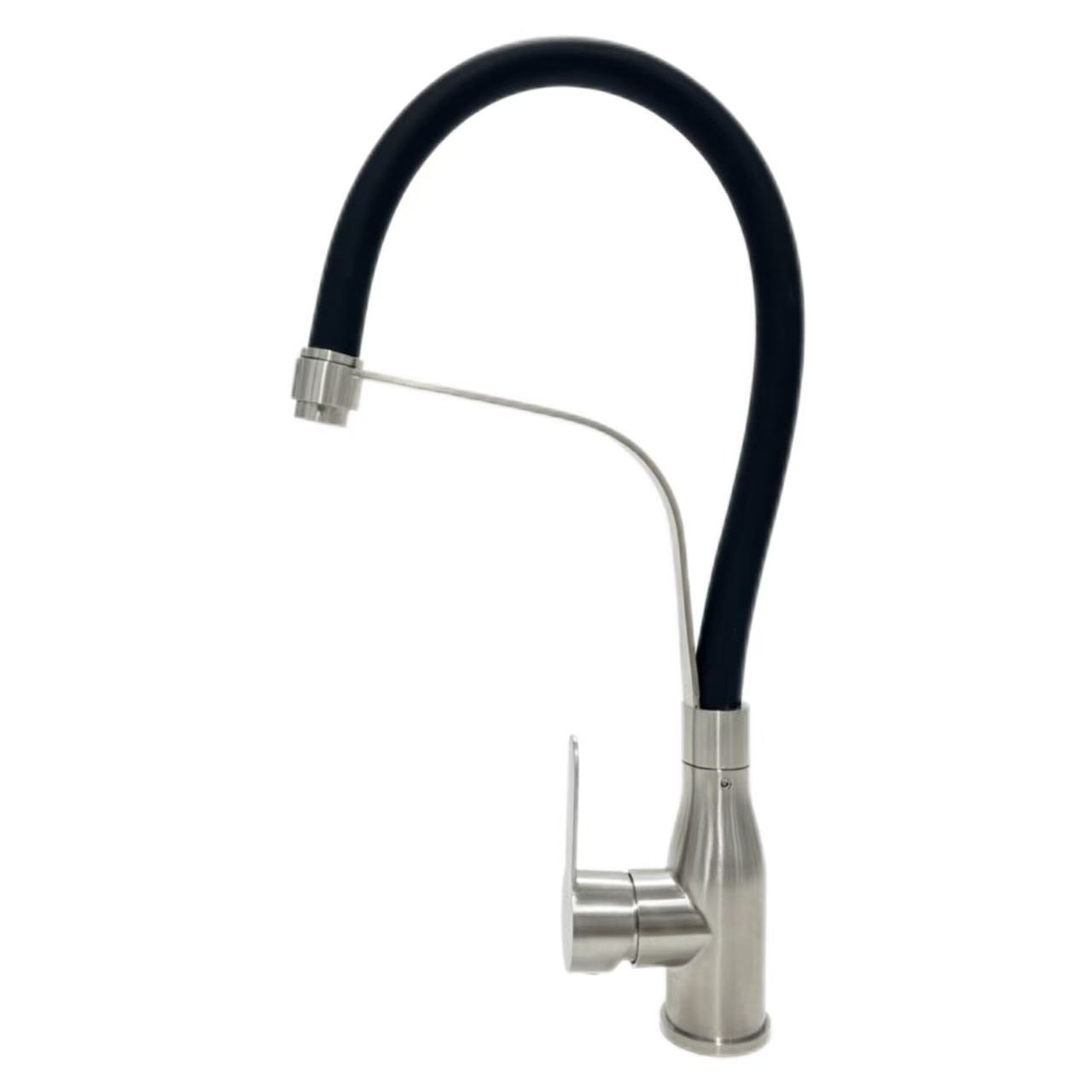 Silicone na-agbanwe agbanwe Pull-out Universal Hot and Cold Water Faucet