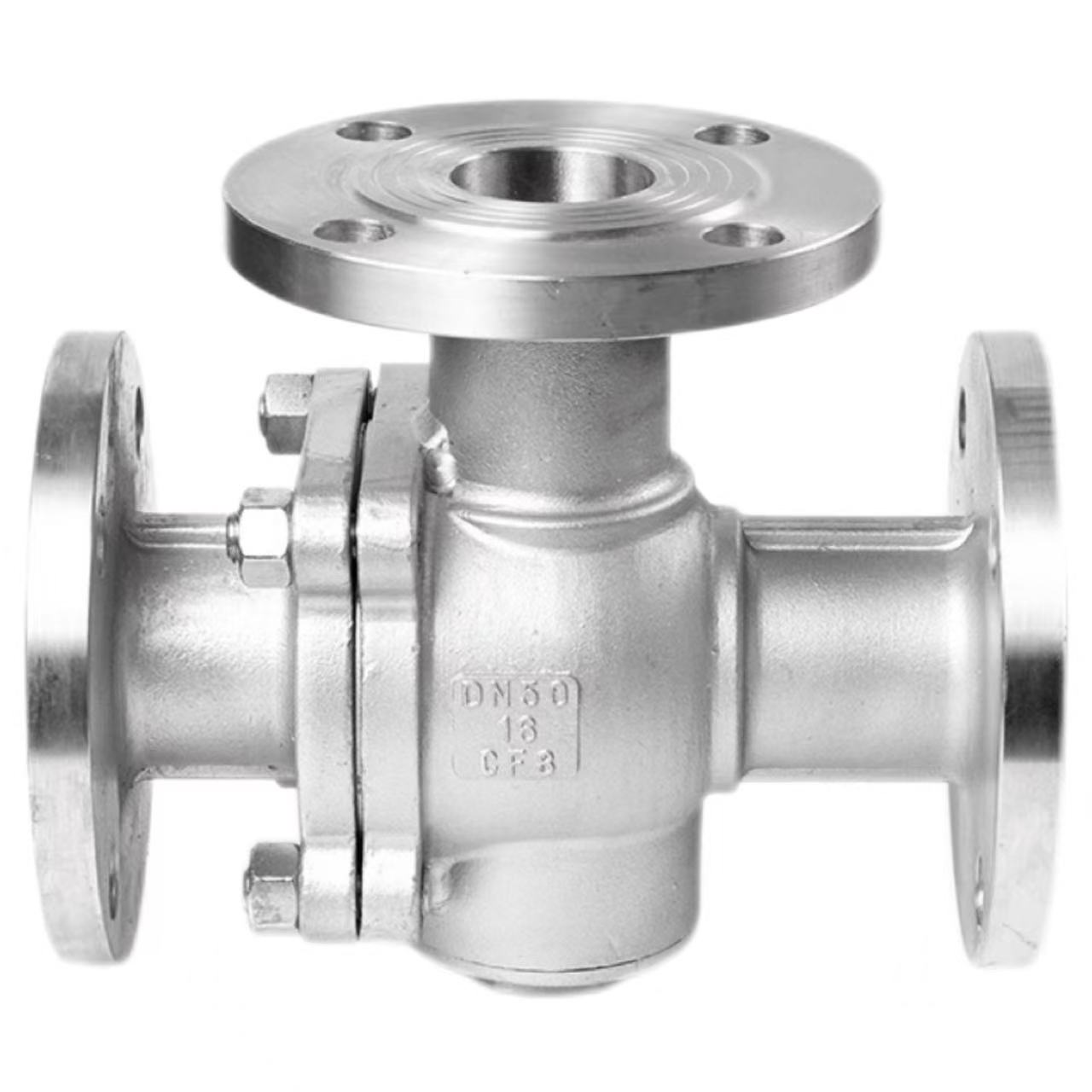 valvụ bọọlụ flange ụzọ atọ